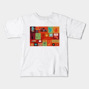 MCM Styled Poster Art Kids T-Shirt